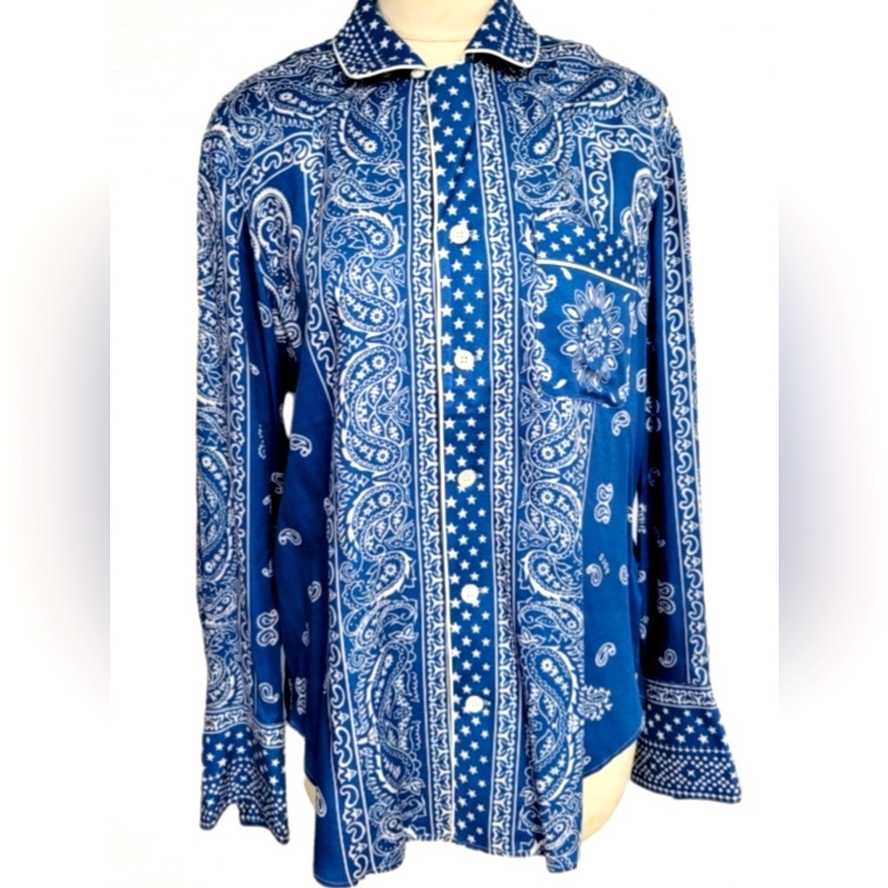 Polo by Ralph Lauren Blue Paisley Button Down Shirt